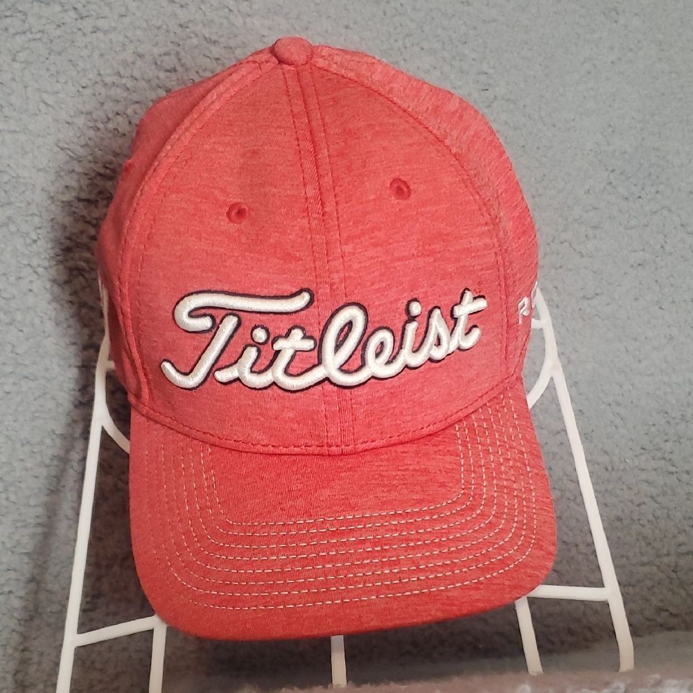 Titleist Coral Red Cap with White Logo